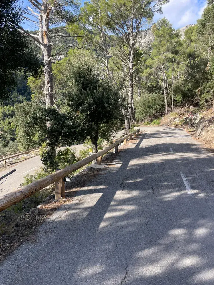 Puigpunyent valley in the Tramuntana foothills on Galilea and Coll de sa Creu bike loop